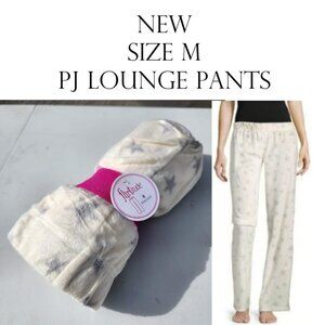 New Long Lounge Pants Pajama Pajamas PJS Size M Medium Women's Ivory White Cream
